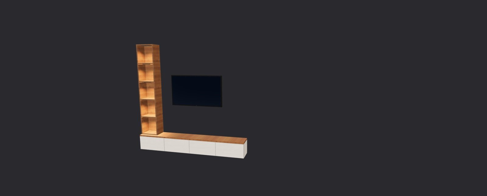 Sala de TV tenue. 
Petición de How I made this.